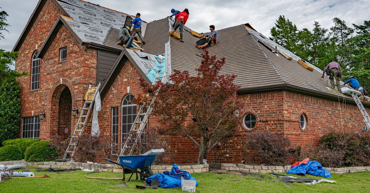 SIA Roofing team completing a full roof repair on a Melbourne home